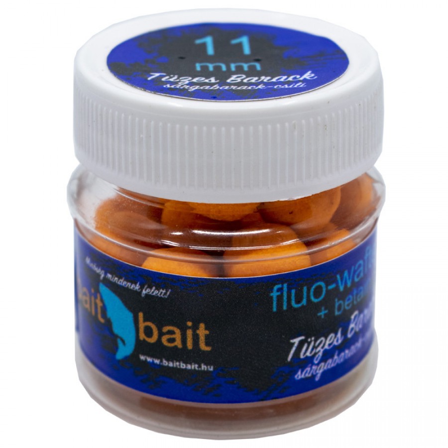 Bait Bait Tüzes Barack Fluo Wafters mini bojli+Betain 11 mm Bait Bait Tüzes Barack Fluo Wafters mini bojli+Betain 11 mm